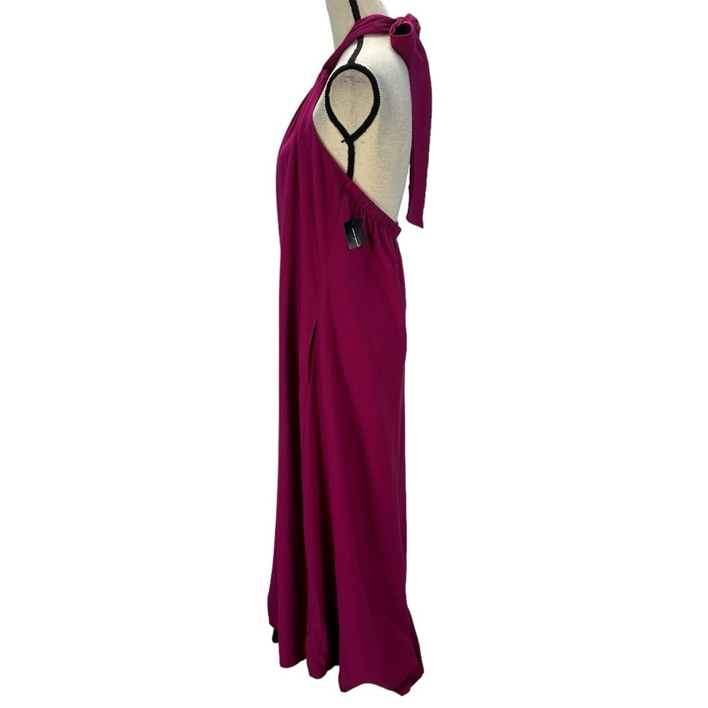 INC Sleeveless Halter Neck Maxi Dress - Cranberry Rose Pink - size 1X - Picture 4 of 9